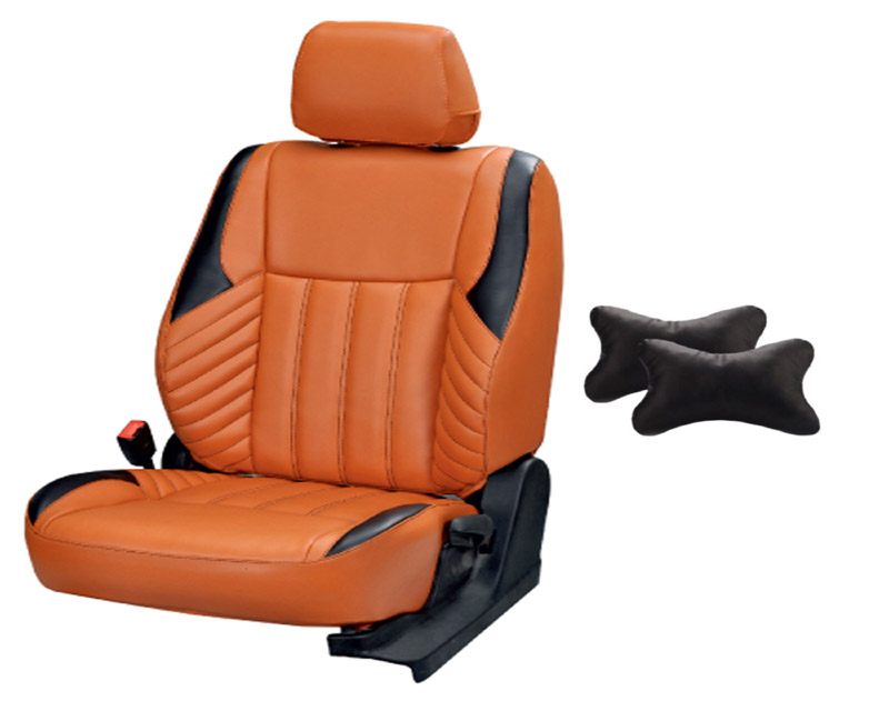 Buy Autodecor Maruti Vitara Brezza Orange Leatherite Car Seat Cover