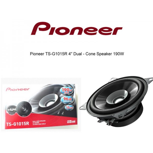 Buy Pioneer TS-G1015R Dual Cone 4-Inch 190 W - Car Front Speaker - With ...