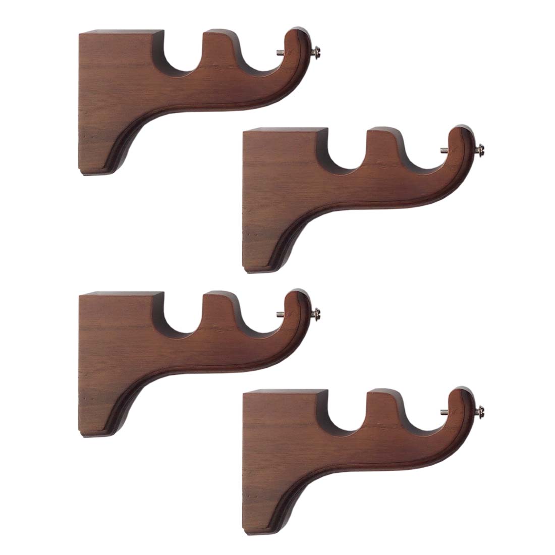 Buy Wooden Double Curtain Brackets,Set of 4 Online ₹599 from ShopClues