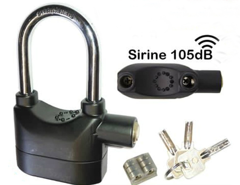 Buy Antitheft Motion Sensor Security Padlock Siren Alarm Lock For Motor