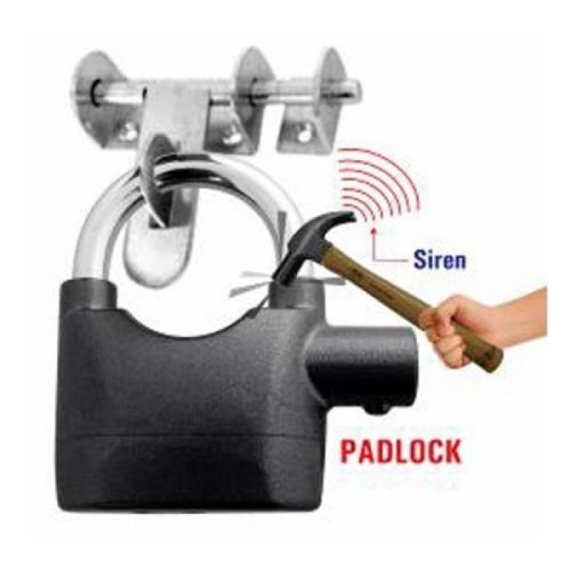 Buy Antitheft Motion Sensor Security Padlock Siren Alarm Lock For Motor