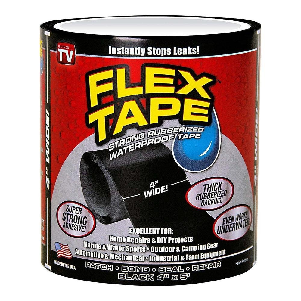 Buy Flex Seal Flex Tape Black 4 X 5' Excellent For (BATHROOM LEAK, HOME