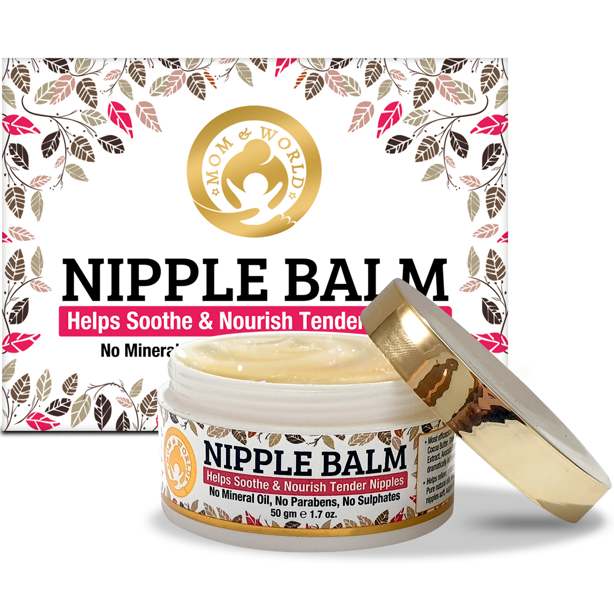 Buy Mom World Nipple Balm , 50g For Sore and Cracked Nipples With