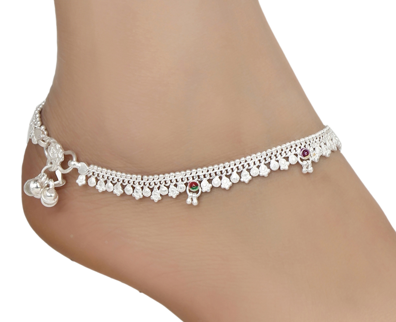 Buy AanyaCentric Indian Traditional Ethnic Fancy Foot Jewellery Silver
