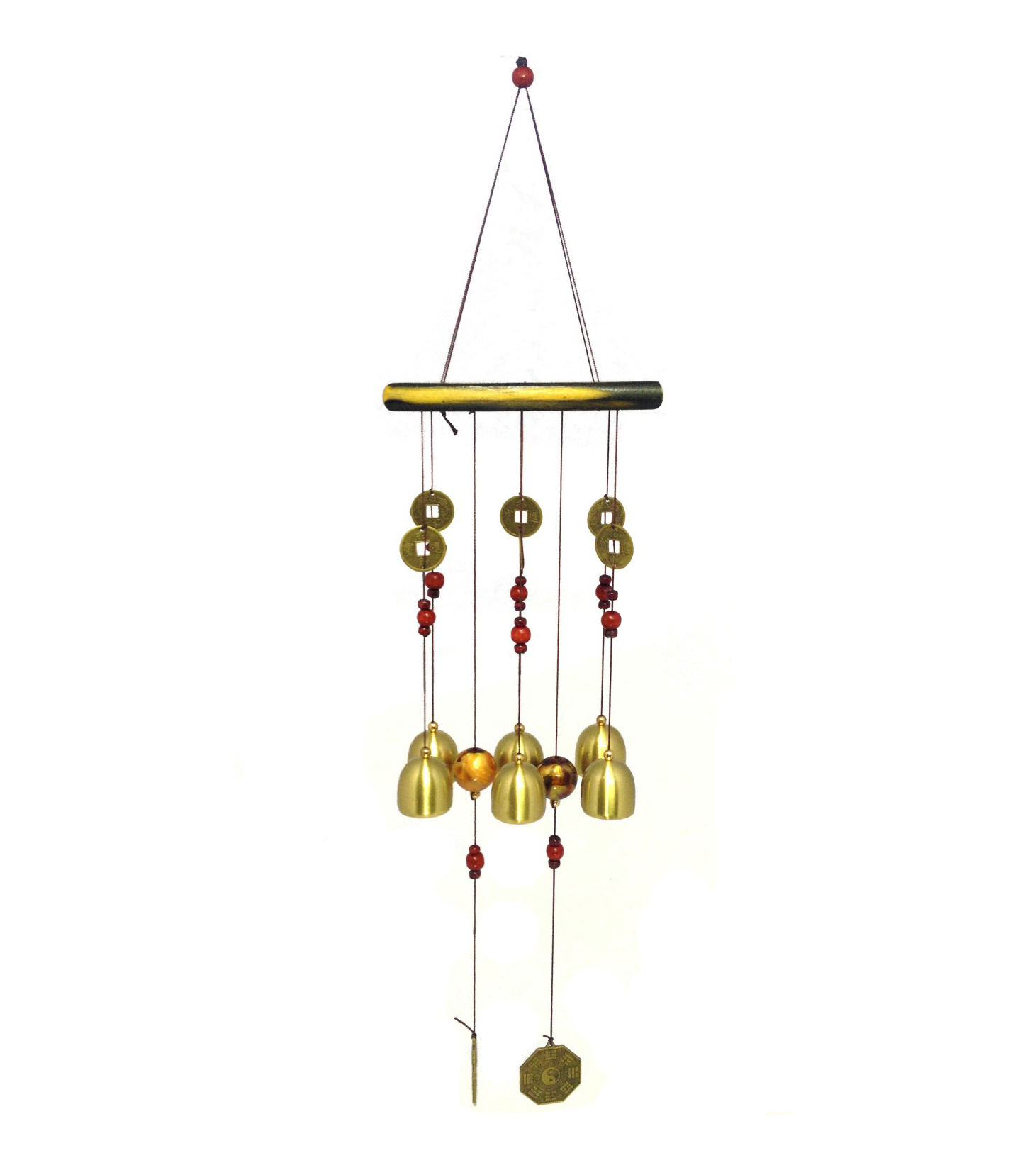 Buy Discount4product FENG SHUI METAL WOODEN WIND CHIME PIPES HANGING ...