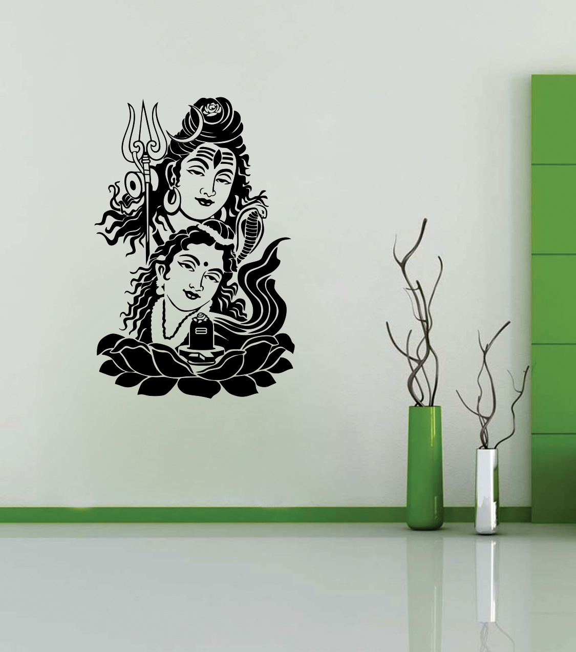 Buy Ghar Kraft Shiv Parwati Wall Sticker Online @ ₹399 from ShopClues