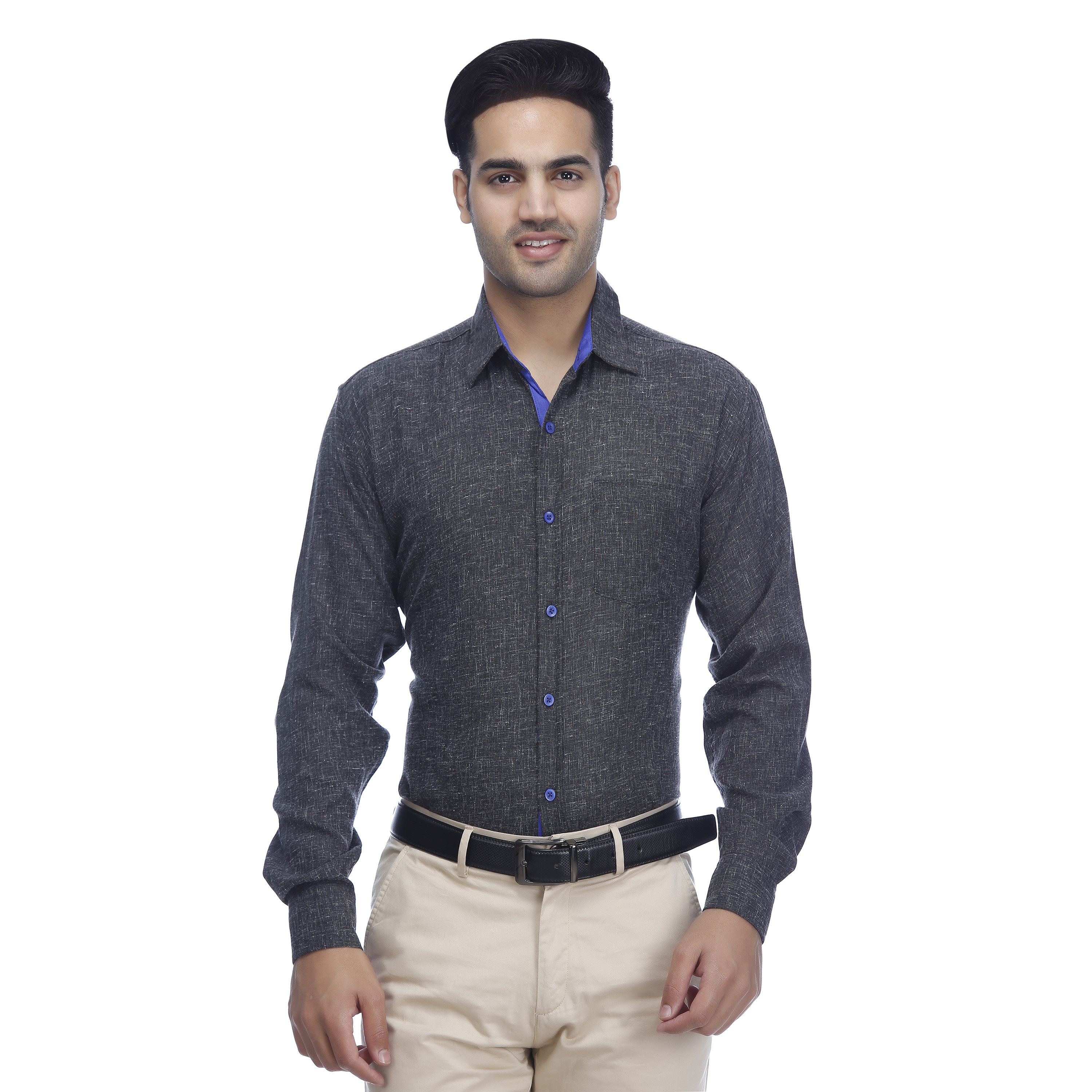Buy Gymsym men's formal shirt(Grey) Online @ ₹699 from ShopClues