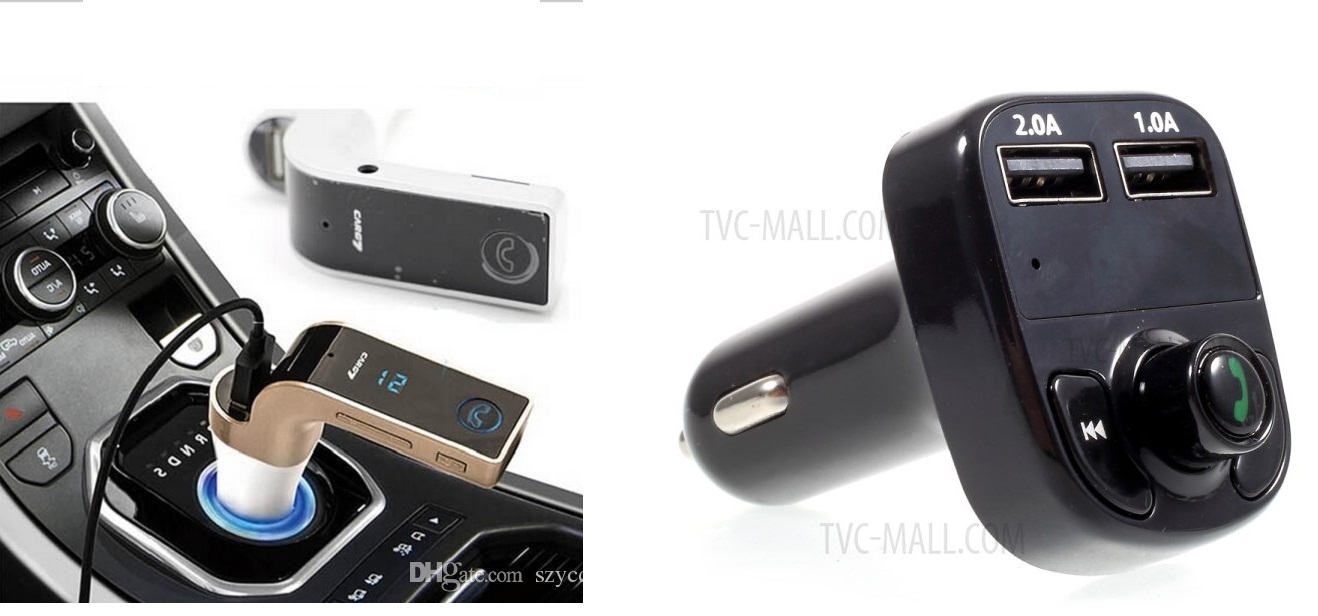 Buy Combo of Car G7 Bluetooth Device with X8 Dual USB Car Charger