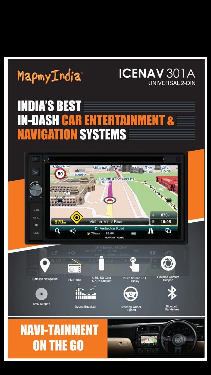 Buy MapmyIndia ICENAV 301A In Dash AVN Navigation Entertainment System