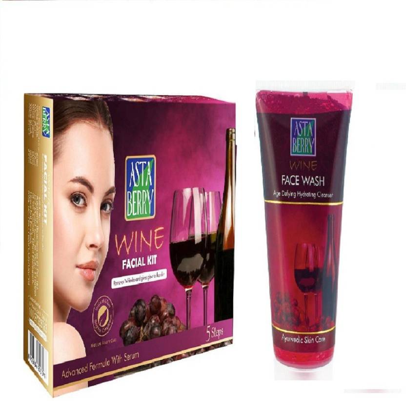 Buy Astaberry Wine Facial Kit Big 270 ml Online ₹720 from ShopClues
