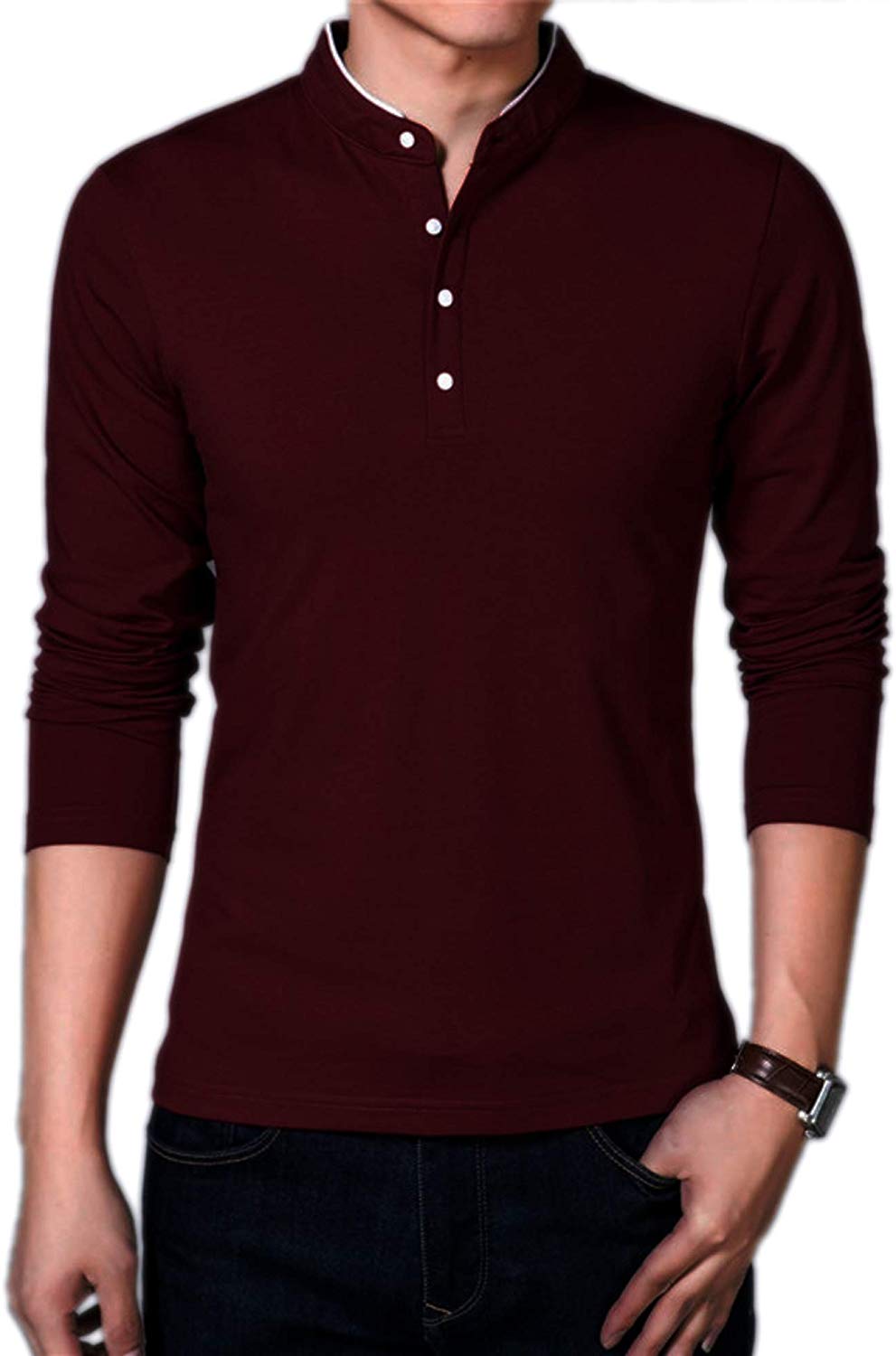 Buy 2019 Spring Summer New Cotton T Shirt Men Solid Color Chinese Style ...