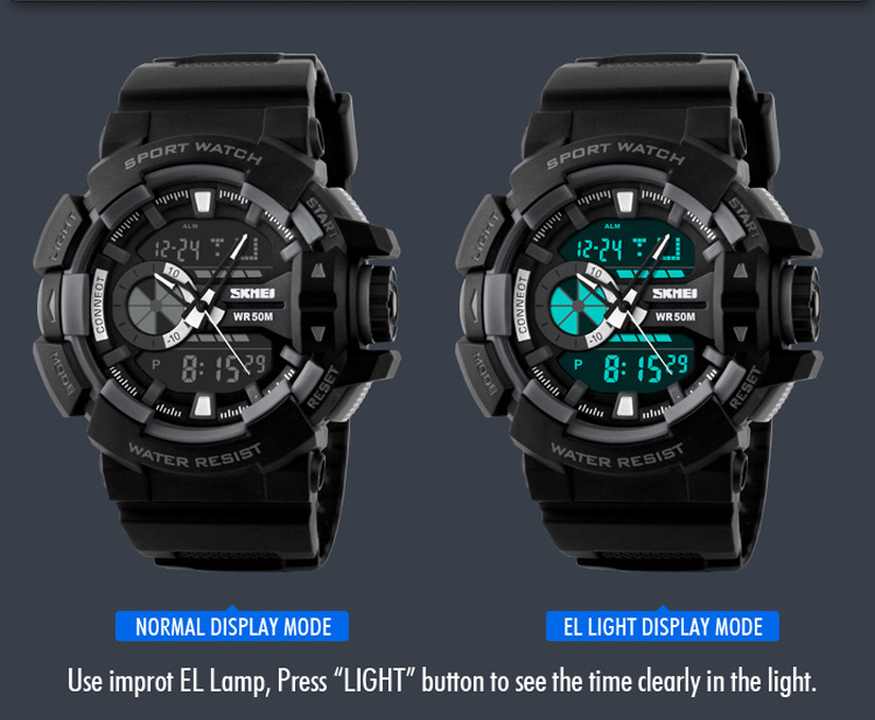Buy Skmei WR50M Analog Digital Sport Watch For Men Online @ ₹598 from ...