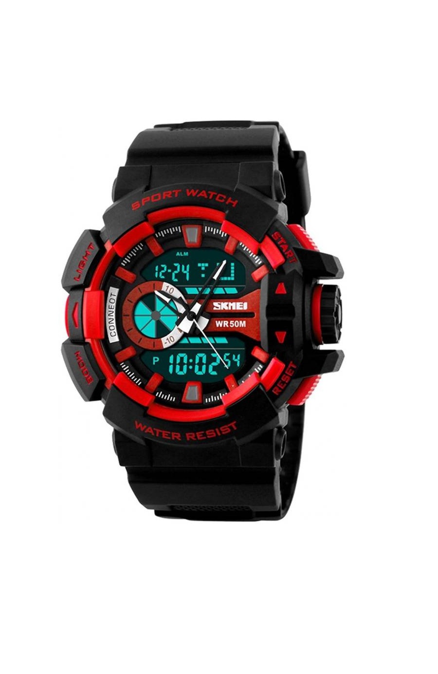 Buy Skmei WR50M Red Analog With Digital latest Designing Stylist Sport ...
