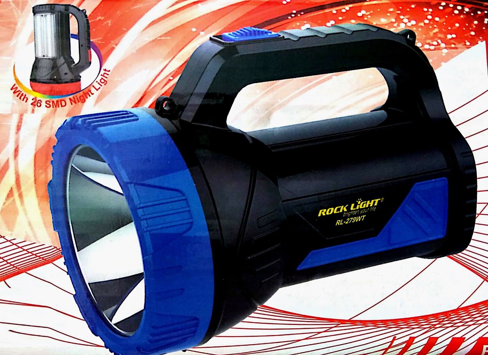 Buy Rock Light 40 Watts Heavy Battery Led Laser Torch Cum High Quality ...