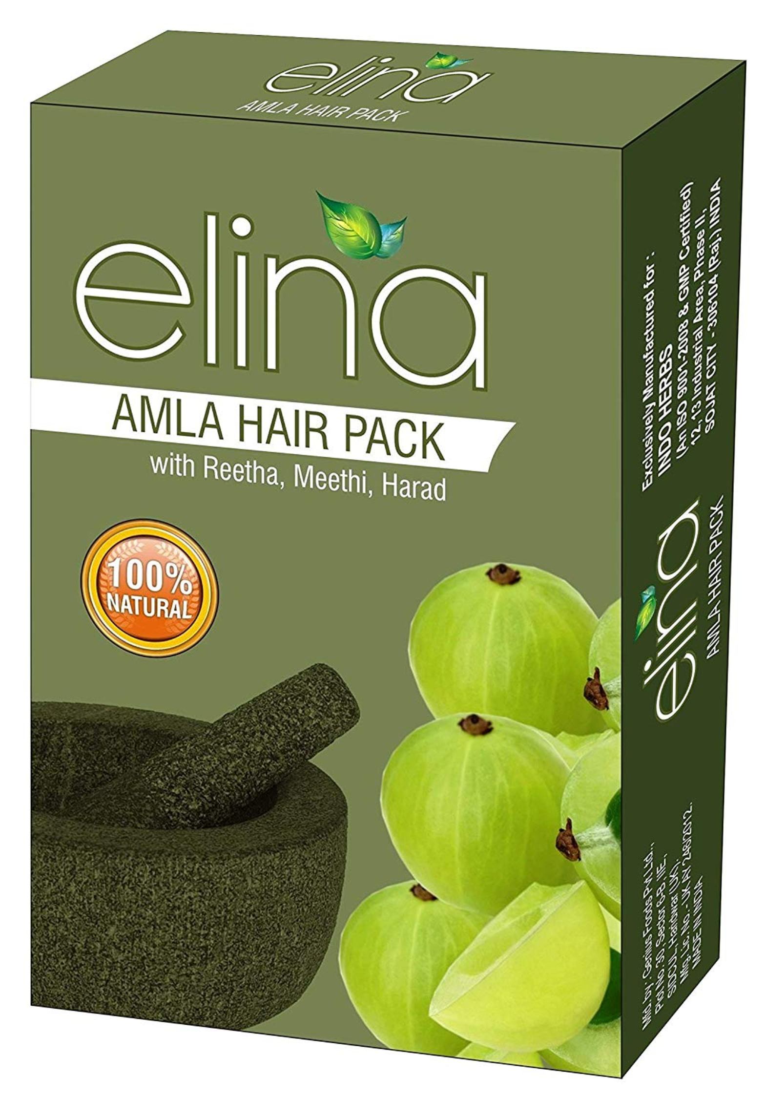 Buy elina Herbals Pure Amla Powder For Hair Growth 100 Organic and Natural 100gms. Online