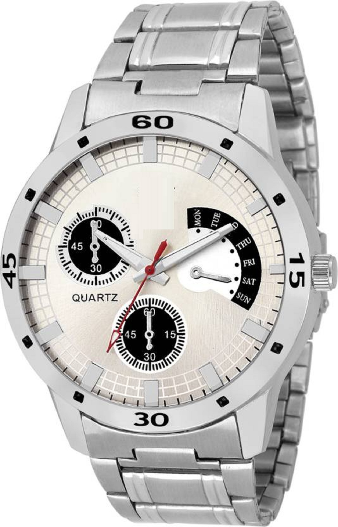 Buy Men's Analog Quartz White Dial Round Watch Online @ ₹599 from ShopClues