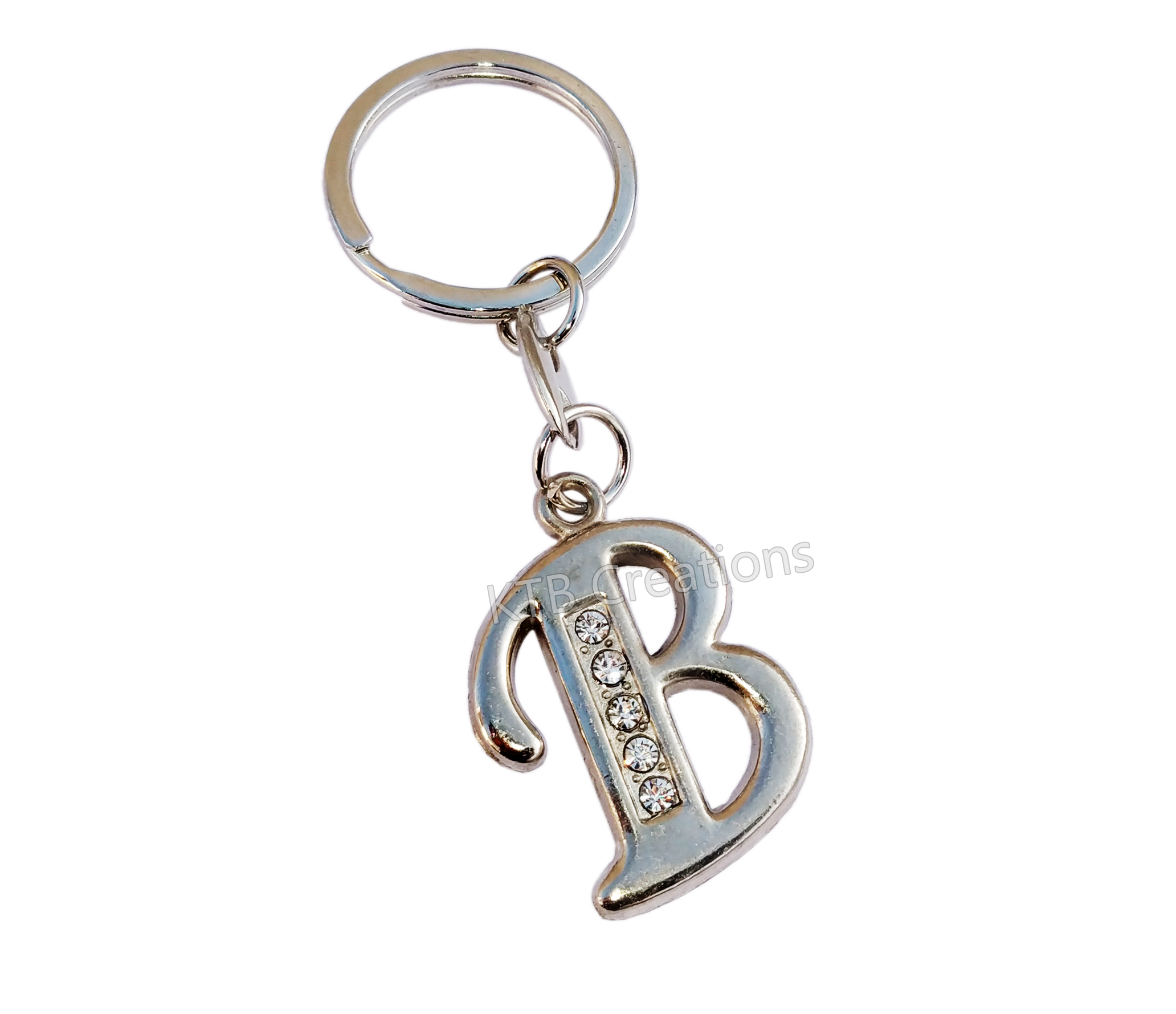 Buy KTB Creations B Letter B Alphabet Logo B Metal Keychain Keyring Key ...