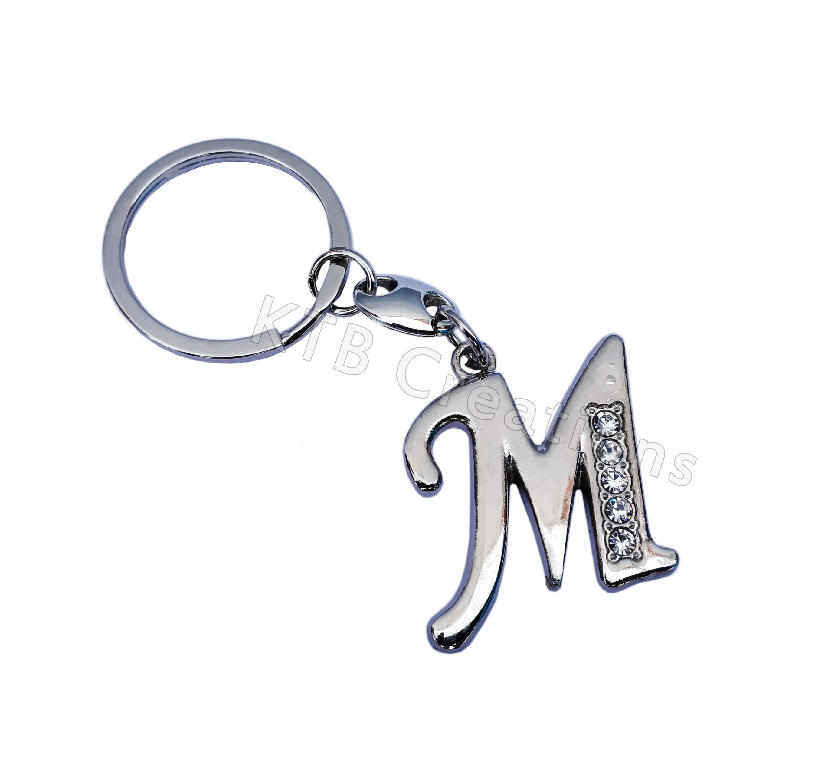 Buy KTB Creations M Letter M Alphabet Logo M Metal Keychain Keyring Key ...