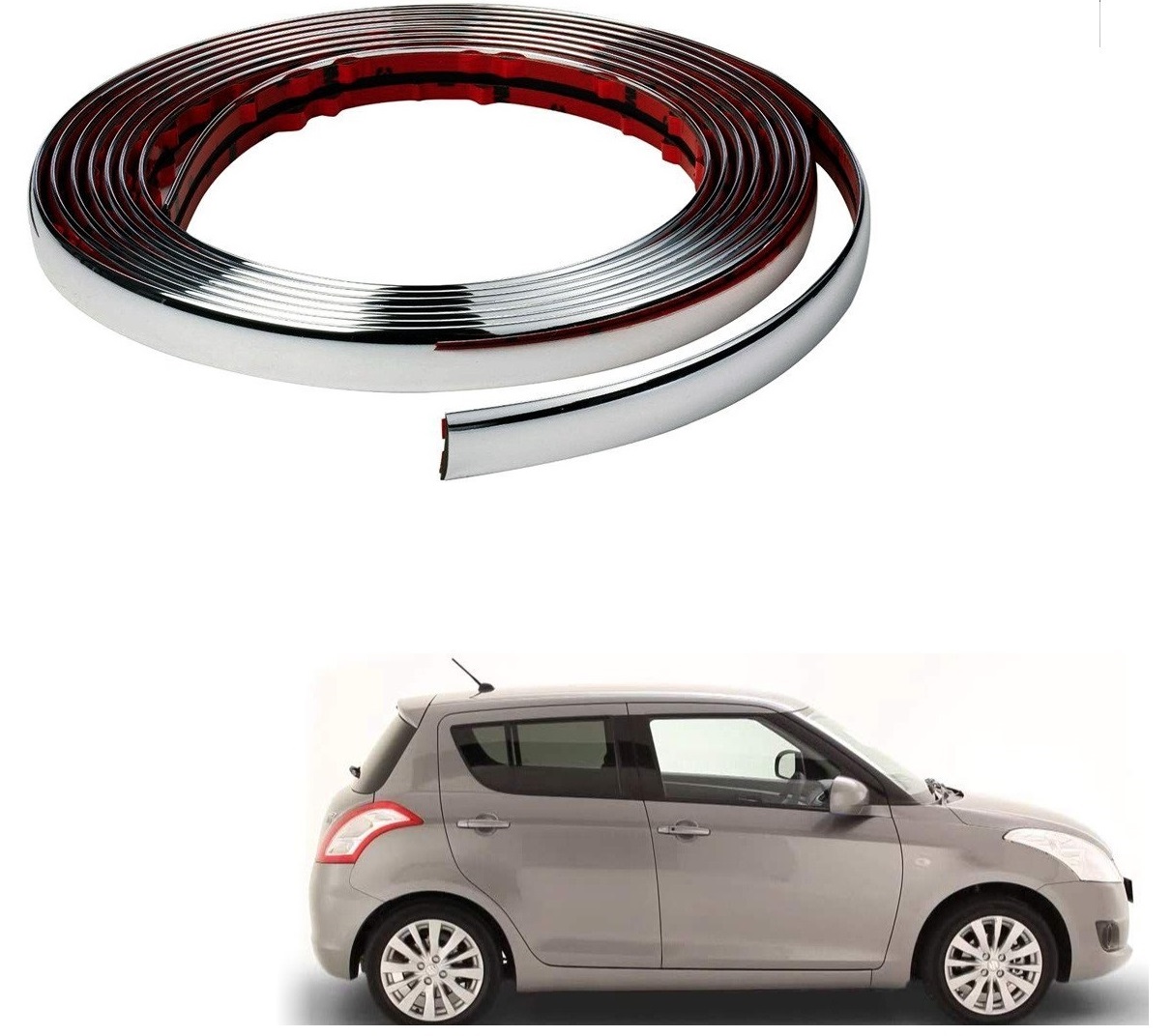 Buy Auto Addict Car Side Window Chrome Beading Roll 10MM 20 Mtr For