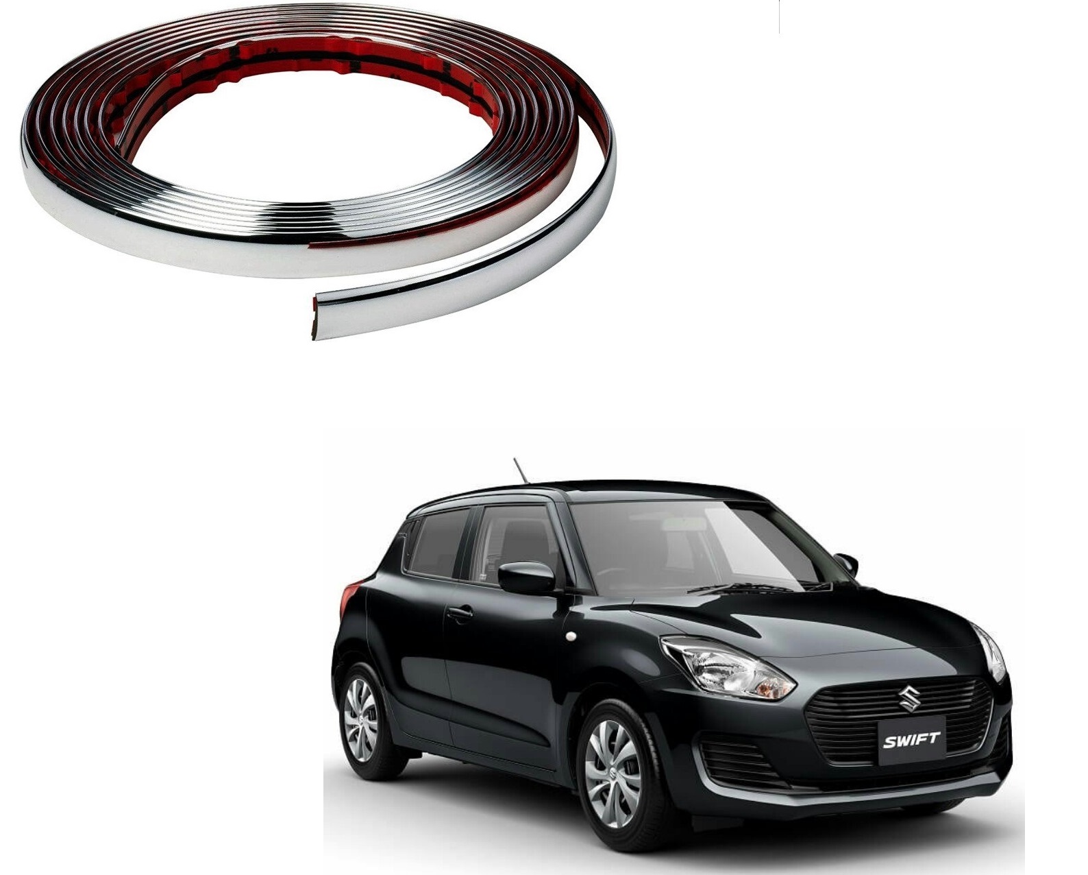 Buy Auto Addict Car Side Window Chrome Beading Roll 10MM 20 Mtr For