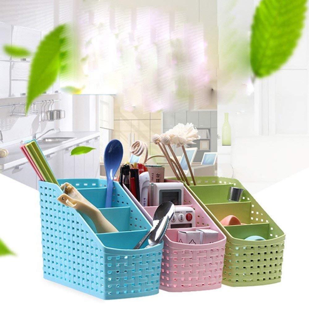Buy Plastic 4 Compartment Utensils Holder for Spoons, Knives, Forks