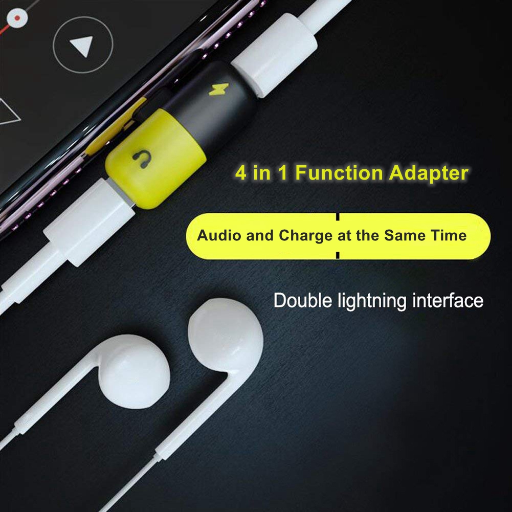 Japang 2in1 8 Pin Lightning To 8 Pin Lightning Capsule OTG Adapter For Audio Charge