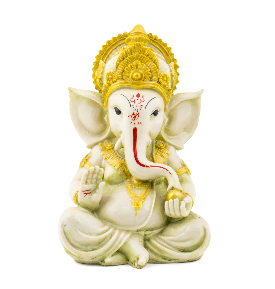 Buy ganesh ji with white 300 GSM Thick Paper Print By 5 Ace |Sticker ...