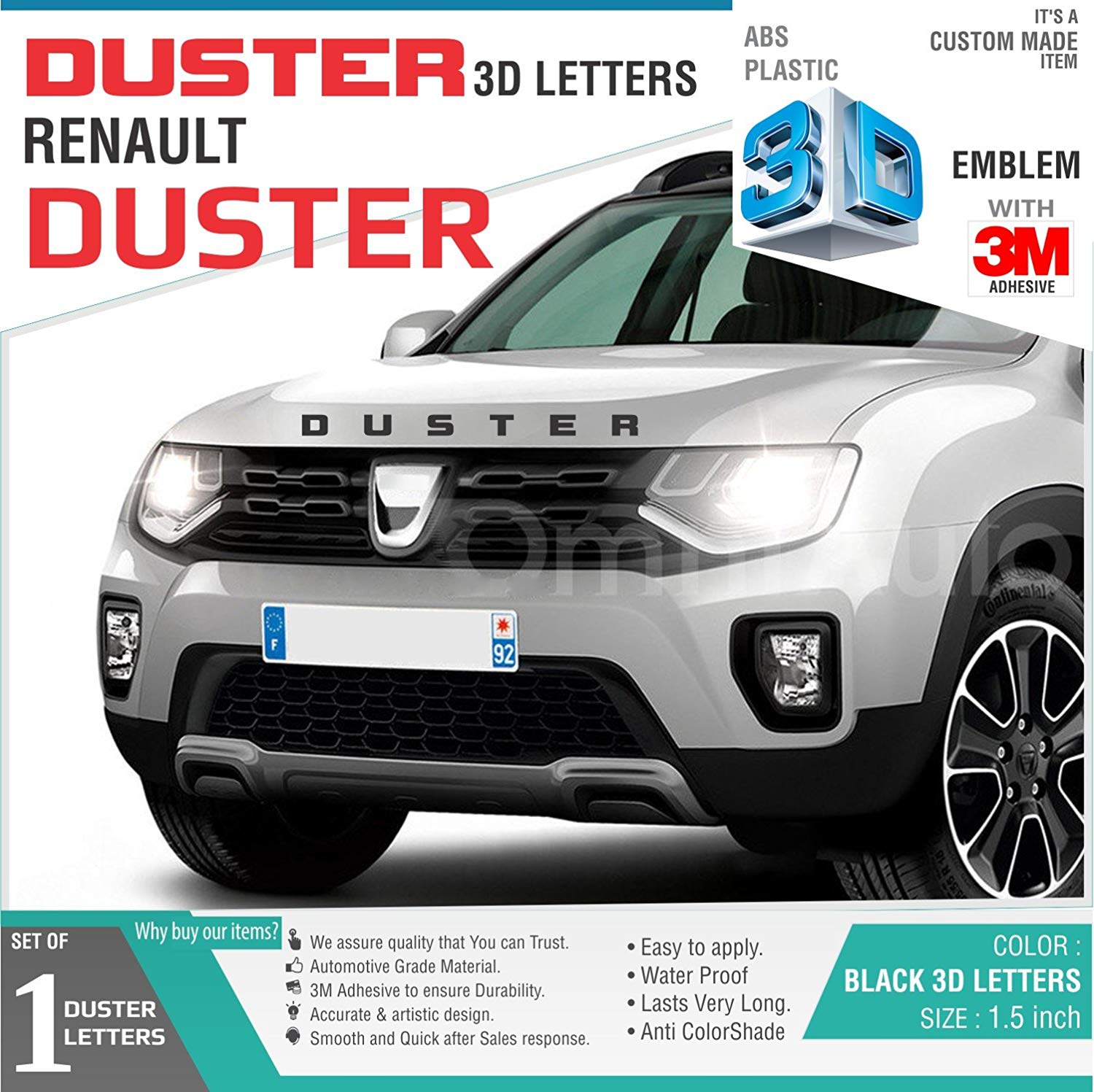 Buy CarMetics 3D Car Stickers Accessories Mirror Finish Duster 3D