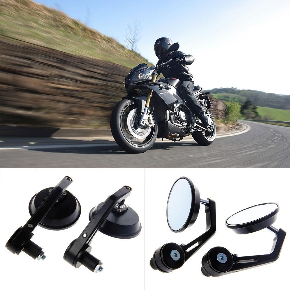 Buy Handle Bar End Side Mirror Rear View Round Mirror for Bullet