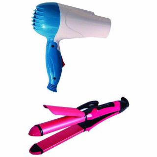 V and G 2 in 1 Hair Straightener NHC 2009 Curler Hair Beauty Set