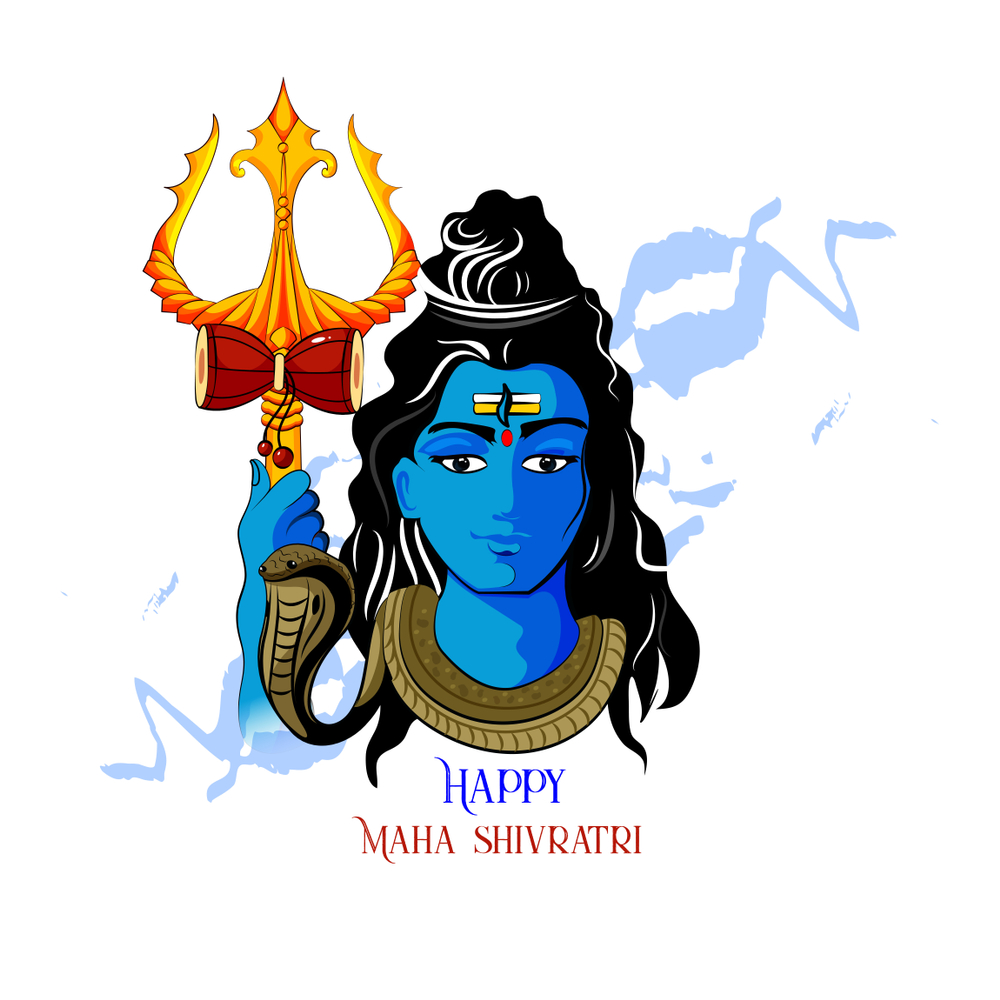 Buy happy maha shivratri |Sticker Paper Poster, 12x18 Inch Online ...