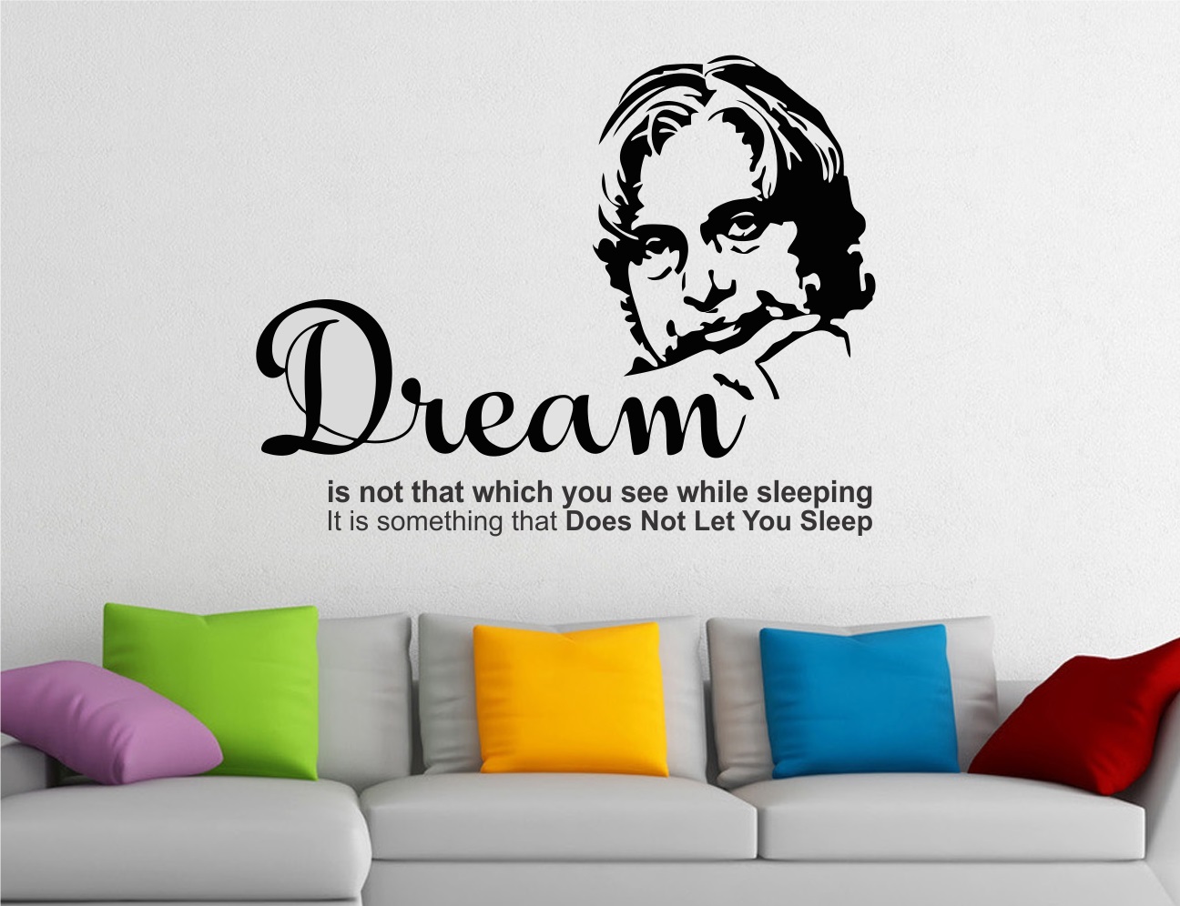 Buy Asmi Collections PVC Wall Stickers APJ Abdul Kalam Motivational ...