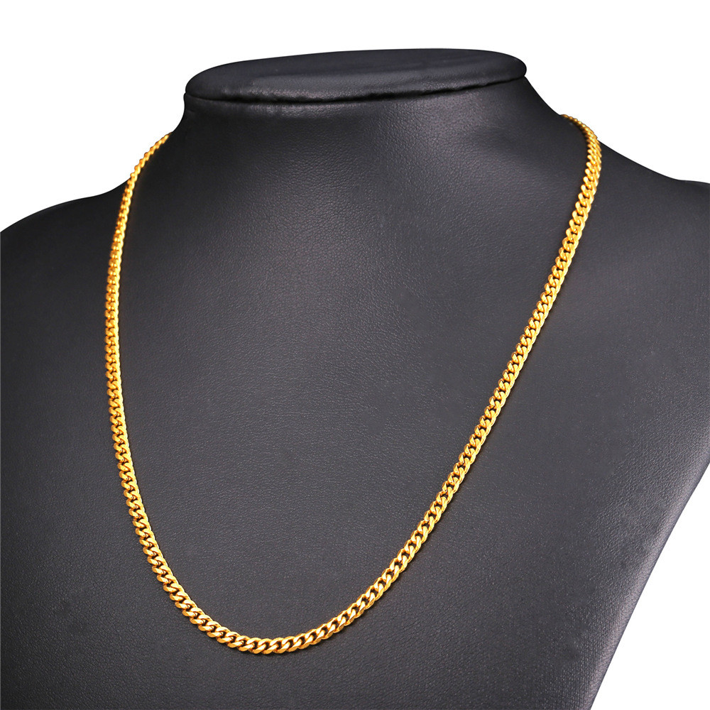 Buy 24K Gold Plated Gold Chain for Men and Women Chain for Girls and ...