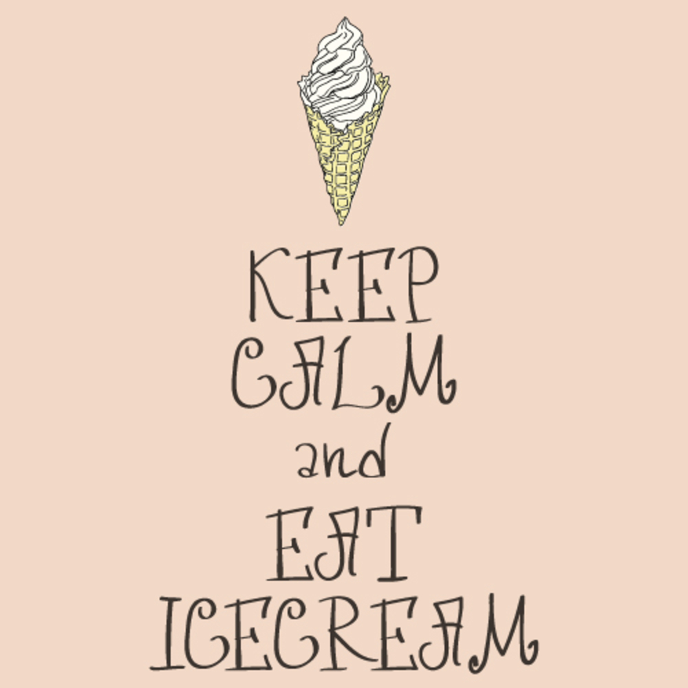 Buy Keep Calm And Eat Icecream Sticker Poster Sticker Paper Poster 12x18 Inch Online ₹249 8499