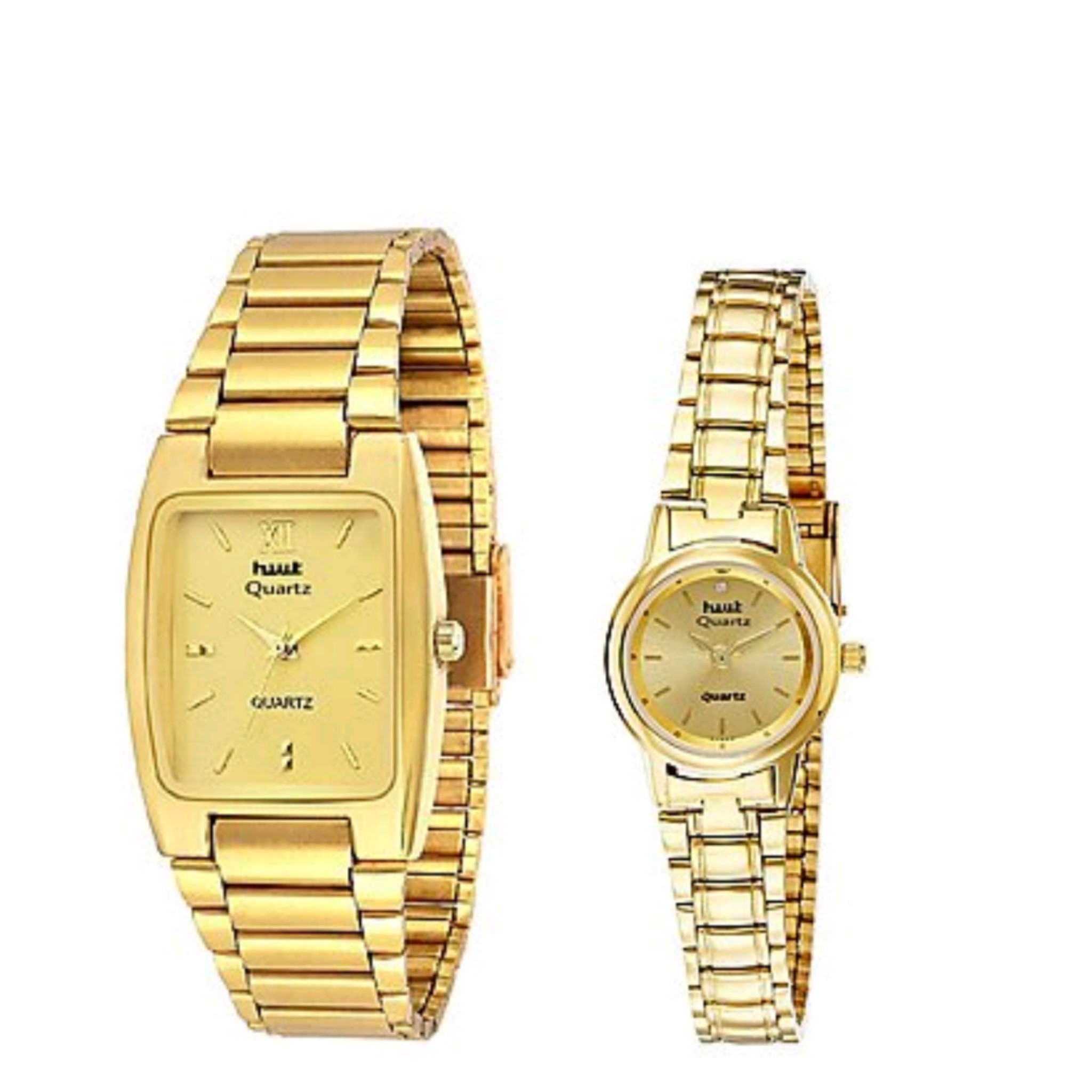 Buy HWT Gold Quartz Couple Watch Online @ ₹399 from ShopClues