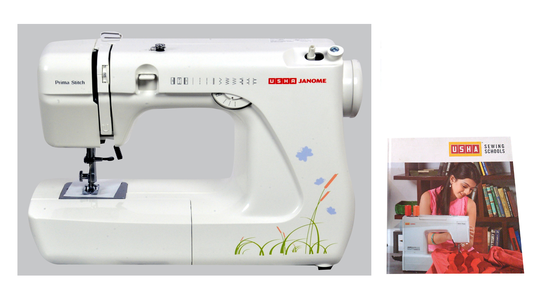 Buy Usha Prima Stitch Automatic Sewing Machine + Usha Sewing Design