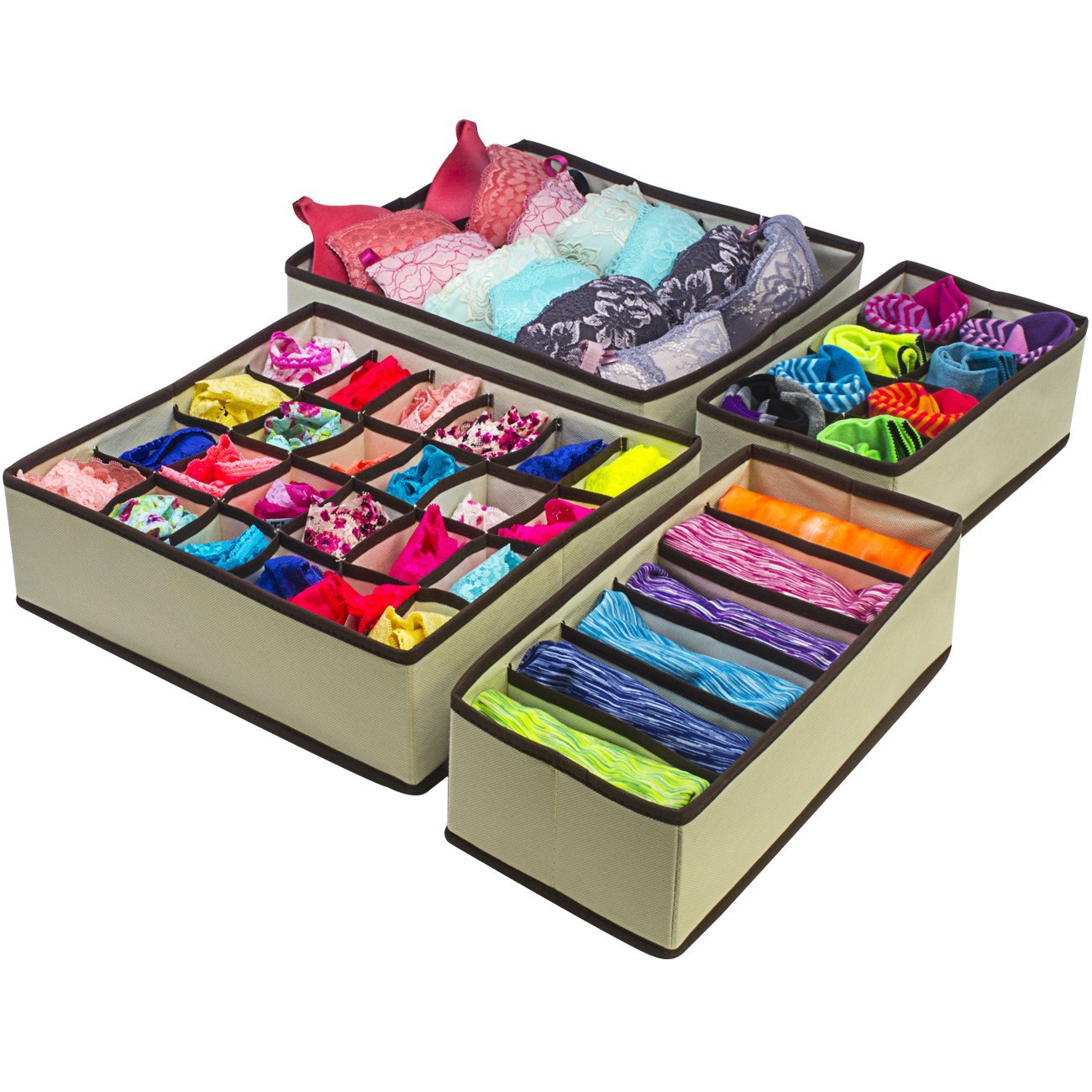 Buy Easydeals Set Of 4 Foldable Drawer Dividers, Storage Boxes