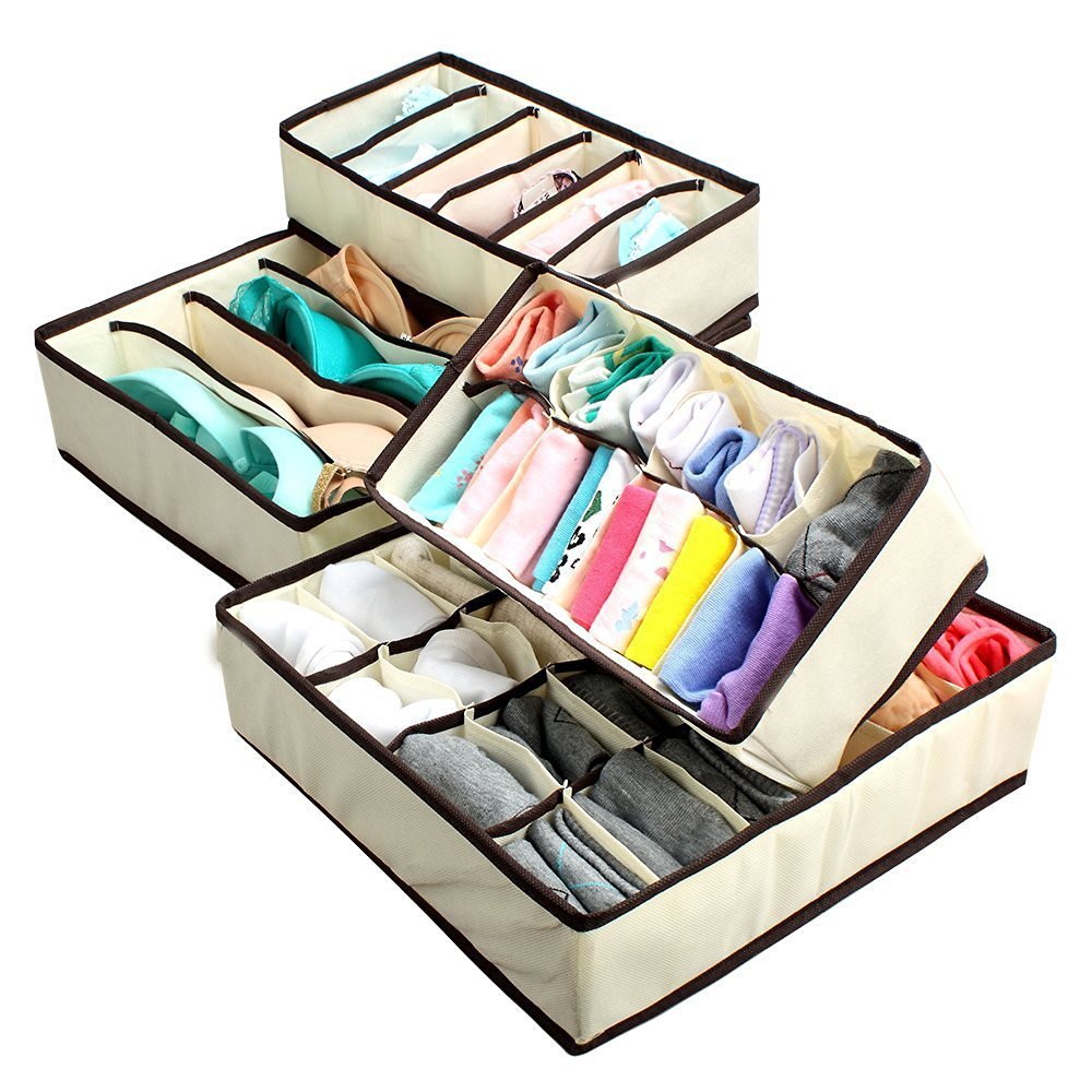 Buy Easydeals Set Of 4 Foldable Drawer Dividers, Storage Boxes