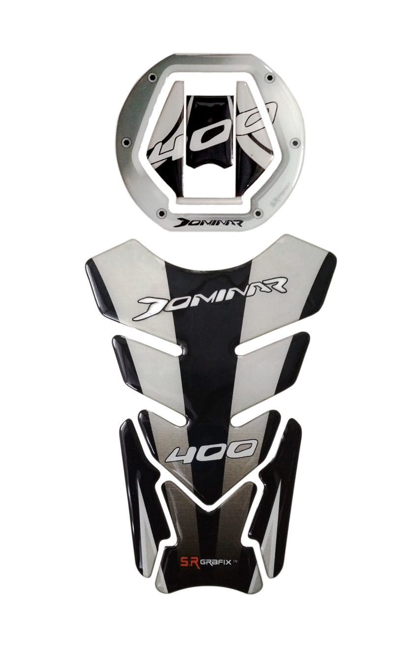Buy COMBO Bajaj Dominar 400 BW Customize Vinyl Tank Pad fuel cap