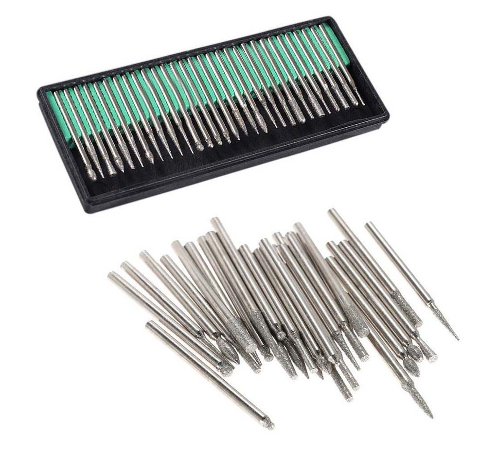 Buy Diamond Rotary Burrs set Dremel Tools Accessories with 1/8' 3.2 ...