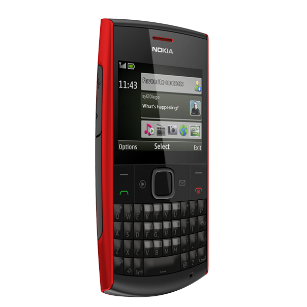 Buy Refurbished Nokia X2-01 Black/Red Qwerty Keypad Mobile Online