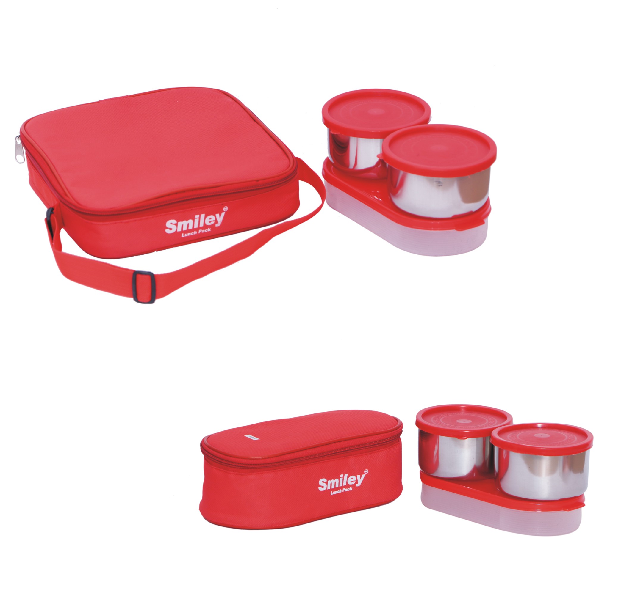 Buy Combo Andy Red & 3 in 1 Red Lunch Box 4 Steel Containers & 2 ...