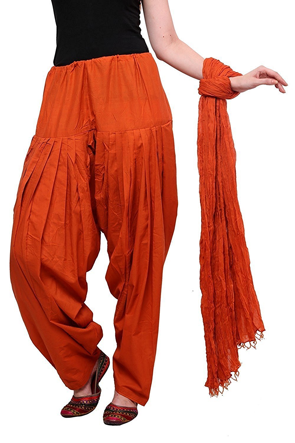 Buy Samurai Women's Plain Cotton Traditional Punjabi Patiala Pant with ...