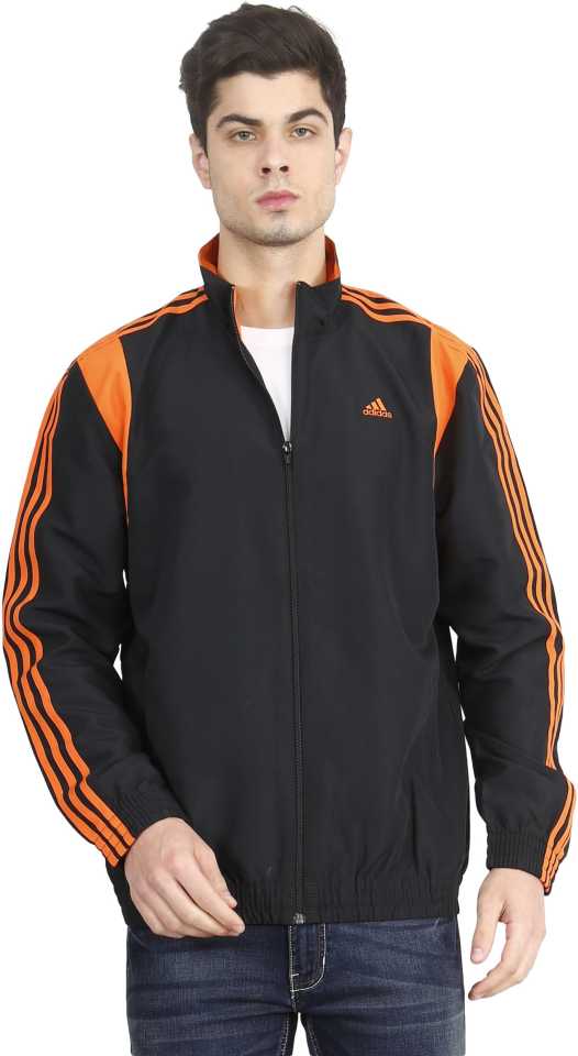 black and orange adidas jacket