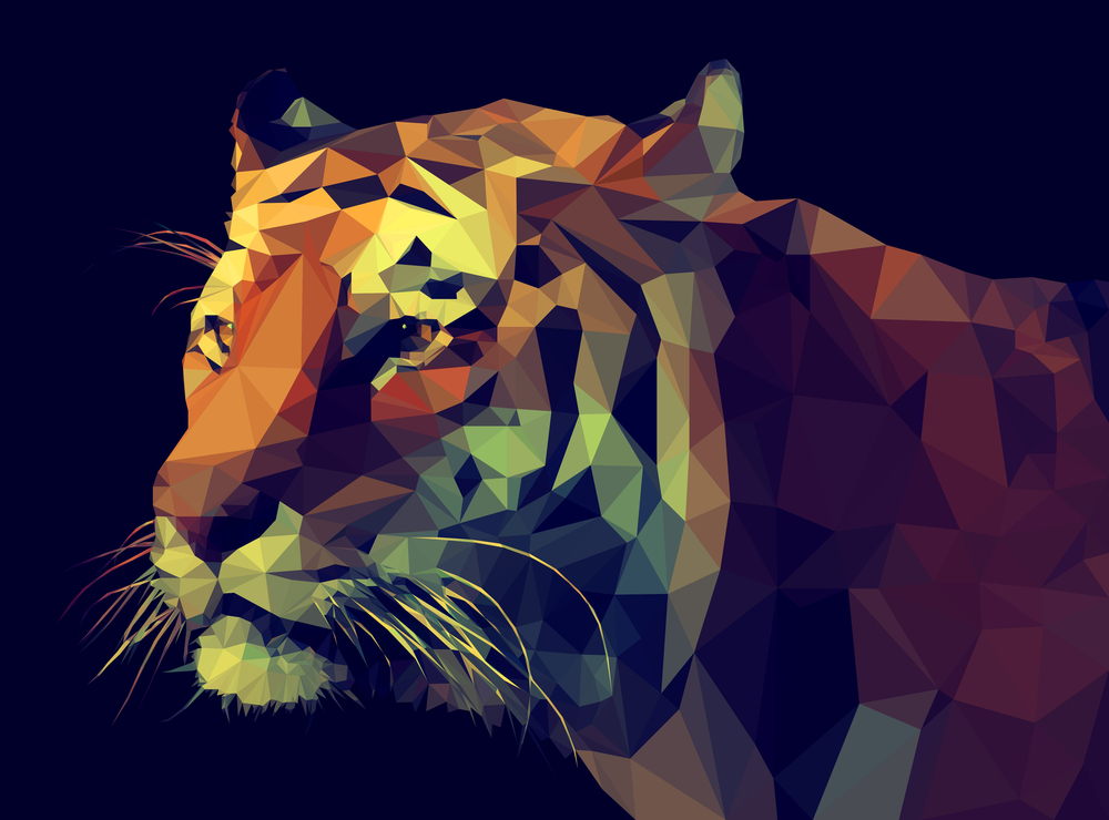 Buy tiger face 6 | sticker paper |Sticker Paper Poster, 12x18 Inch ...