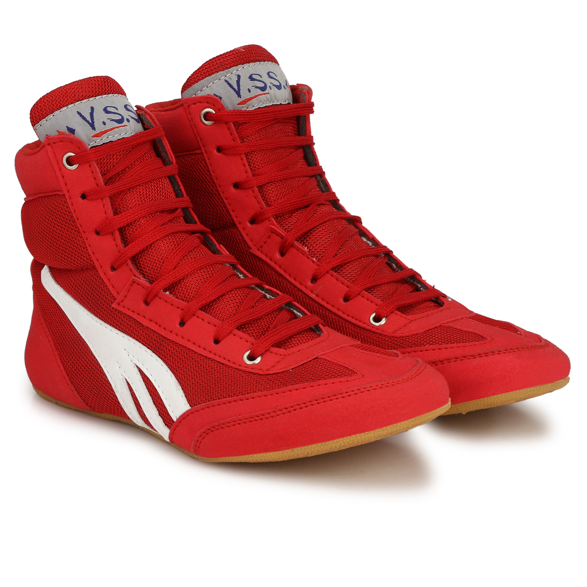 Buy VSS Men's Red Suede High Ankle Non Marking Kabaddi Sport Shoes