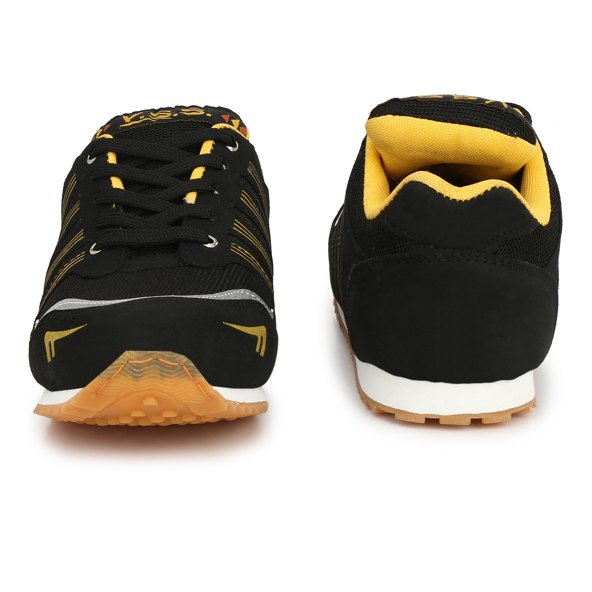 Buy VSS Men's Yellow Suede Non Marking Marathon Sports Shoes Online ...