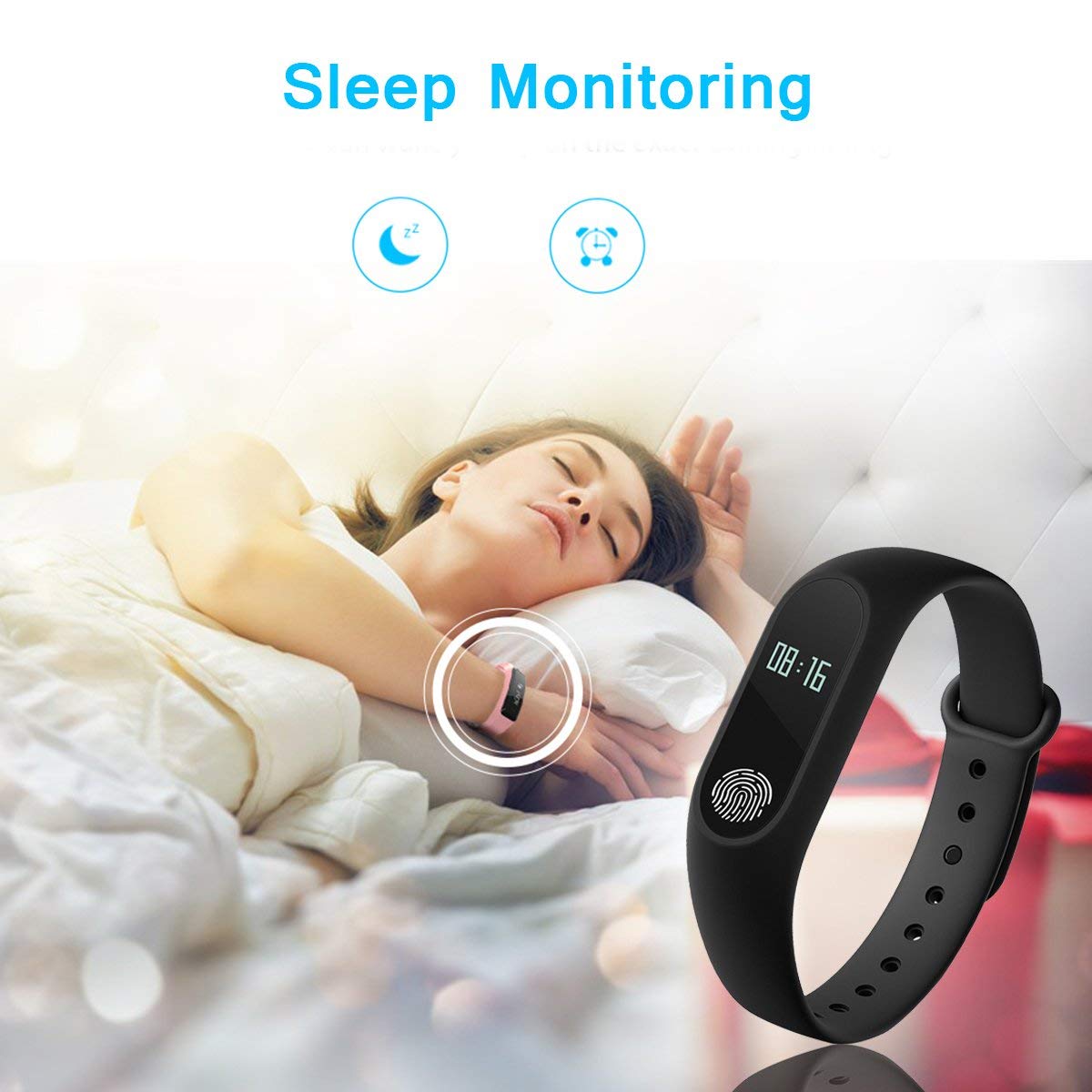 Buy M3 Black Health Fitness Band with Heart Rate Sensor, Pedometer and