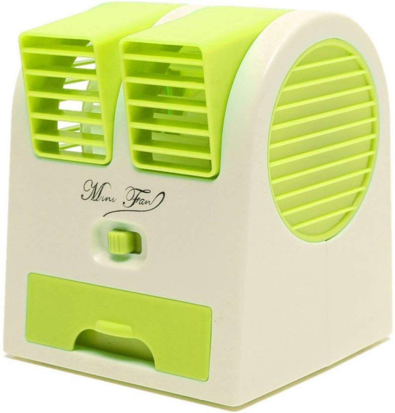 Buy Mini Small Cooling Portable Desktop Dual Bladeless Air Cooler USB ...