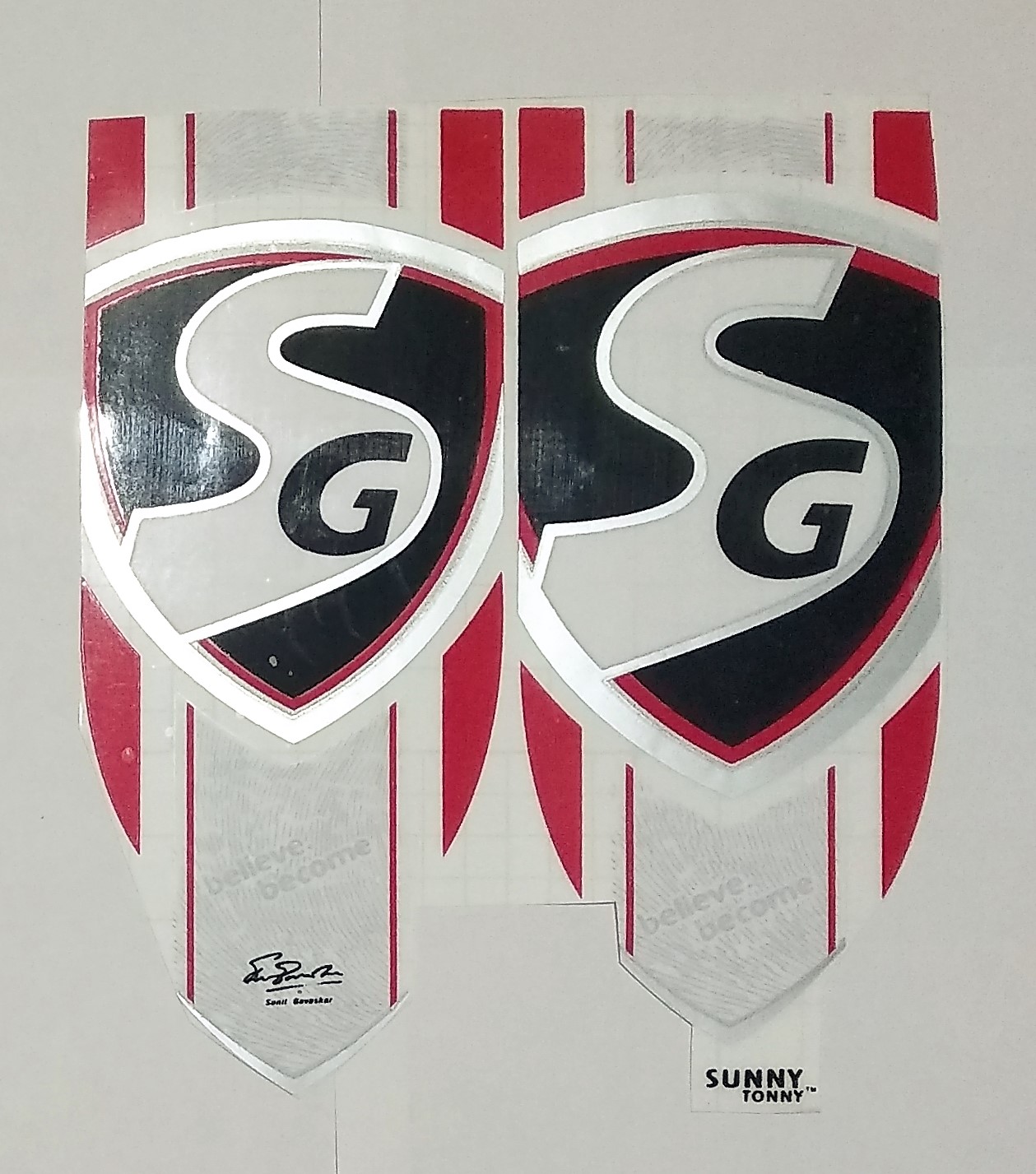Buy SG SUNNY TONNY Cricket Bat Sticker with Advanced Quality Self